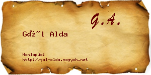 Gál Alda névjegykártya